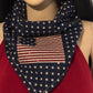 Limited Edition Handmade | Crystal Sparkle Rustic Patriotic Neck & Hair Scarf