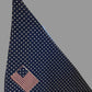 Versatile and stylish navy blue bandana with a classic white star pattern. This is the item to buy to help you ring in the 4th of July with American pride.