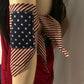 Limited Edition Handmade America 250 Celebration Bandana | Reverse Flag Design Rustic Patriotic Neck & Hair Scarf with Optional Crystal Sparkle