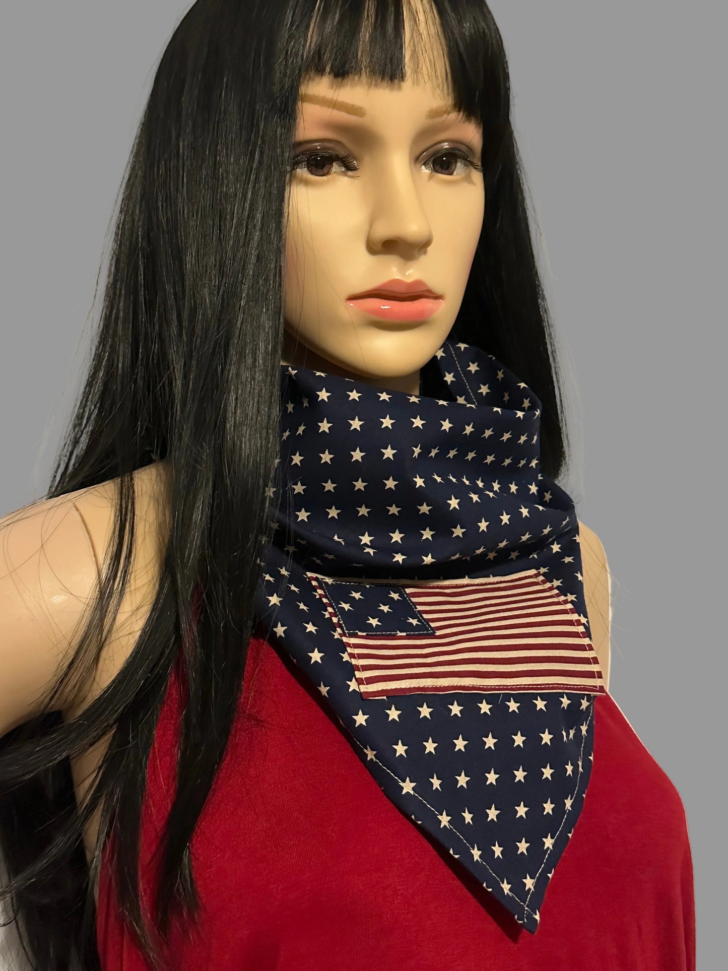 Limited Edition Handmade America 250 Celebration Bandana | Rustic Patriotic Neck & Hair Scarf