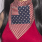 Limited Edition Handmade  | Reverse Flag Design Crystalized Rustic Patriotic Neck & Hair Scarf