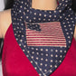 Limited Edition Handmade | Crystal Sparkle Rustic Patriotic Neck & Hair Scarf